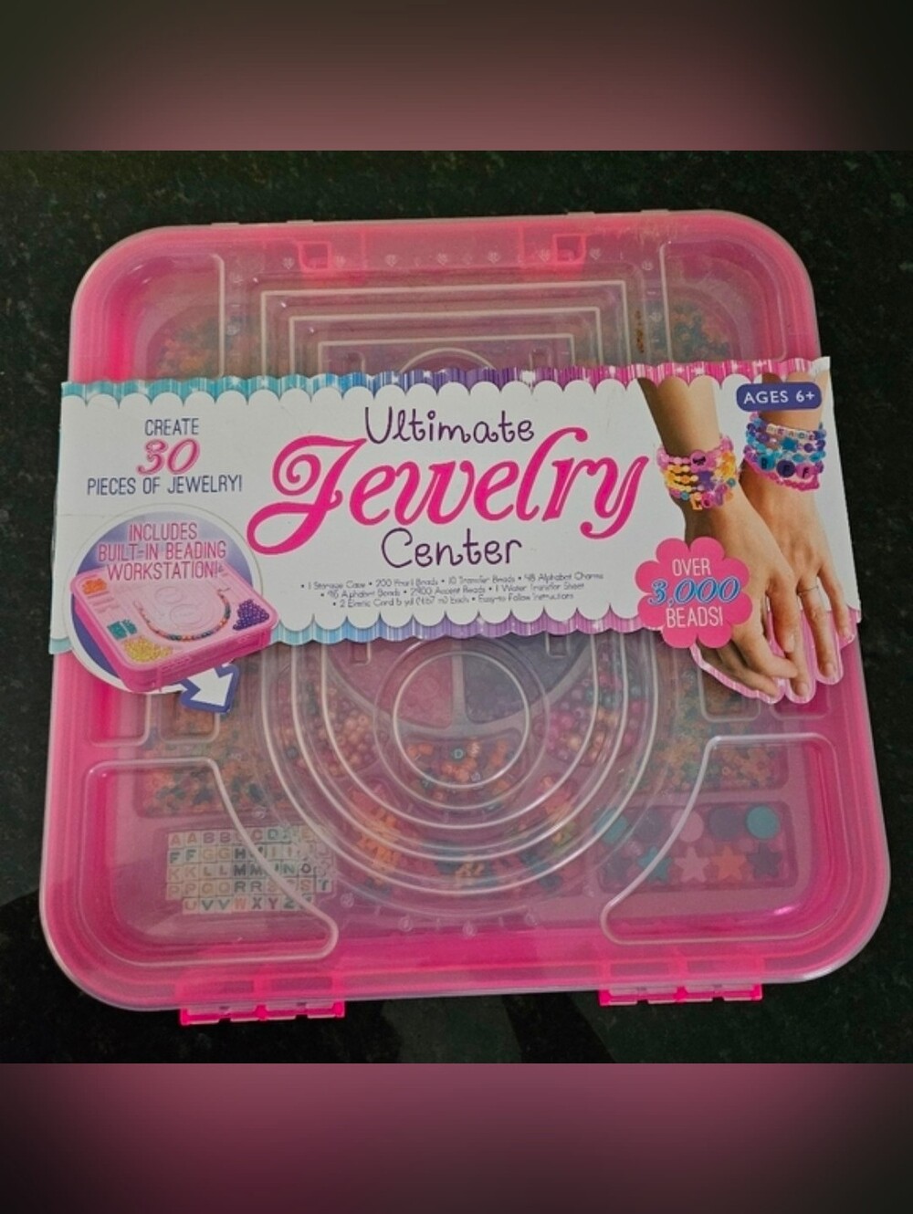 Jewelry Beads Design Center - Design Board, Craft Supplies, Beads, Carrying Box